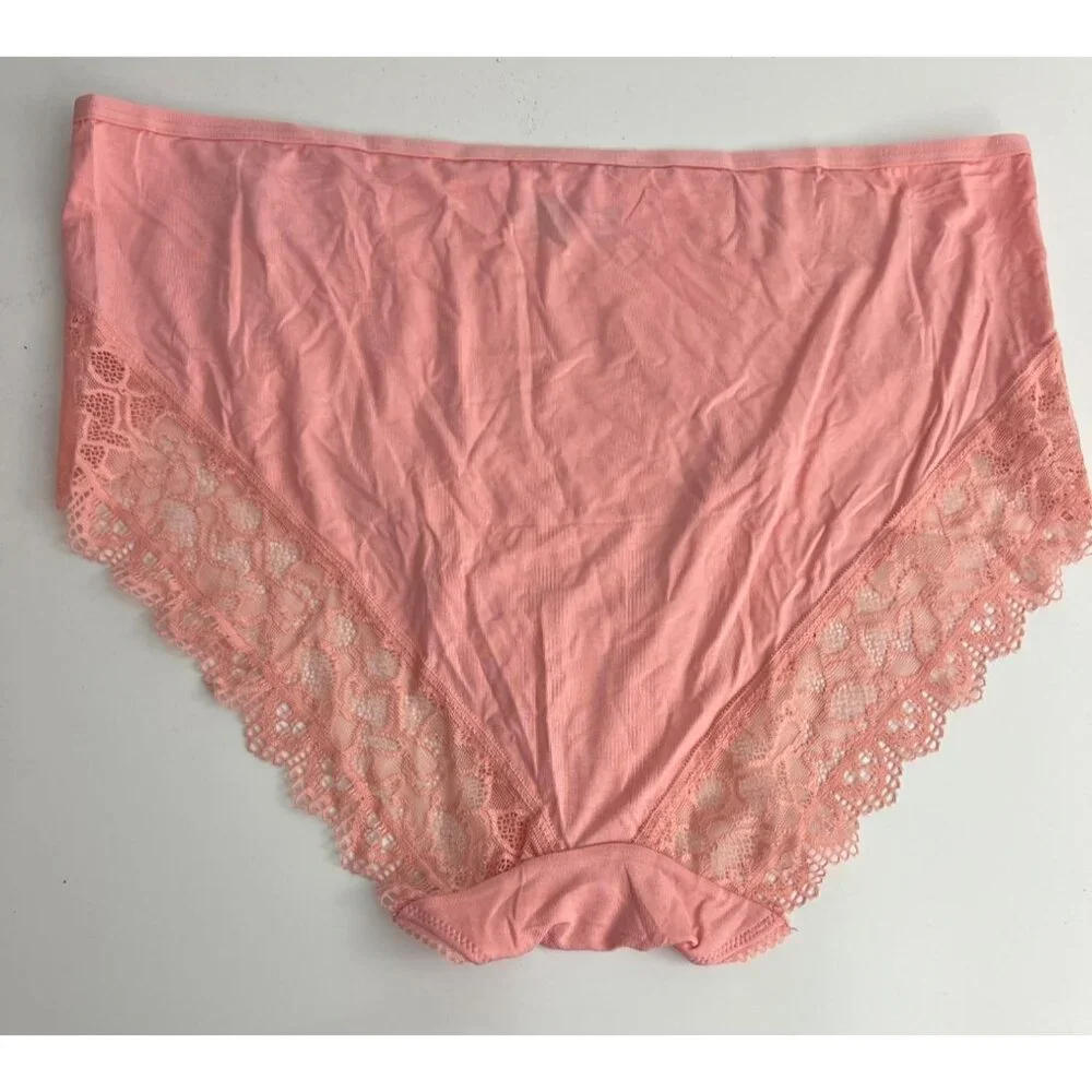 Soma Embraceable Lace High Leg Briefs Panties Size XXL Pink  Peach NWT - Picture 3 of 6
